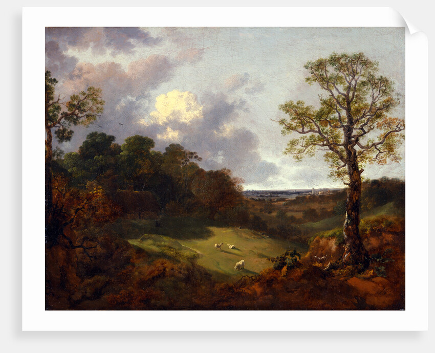 Wooded Landscape with a Cottage and Shepherd by Thomas Gainsborough