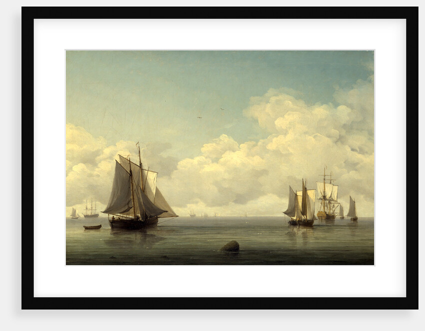 Fishing Boats in a Calm Sea by Charles Brooking