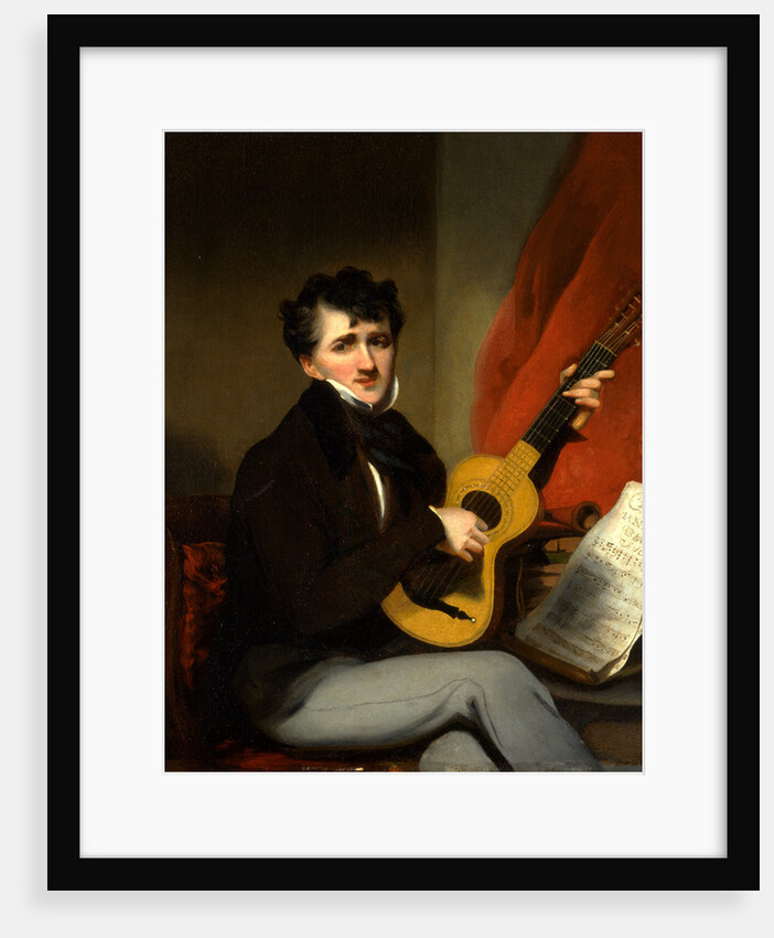 Portrait of a Man Playing a Guitar A Man Playing a Guitar by George Chinnery