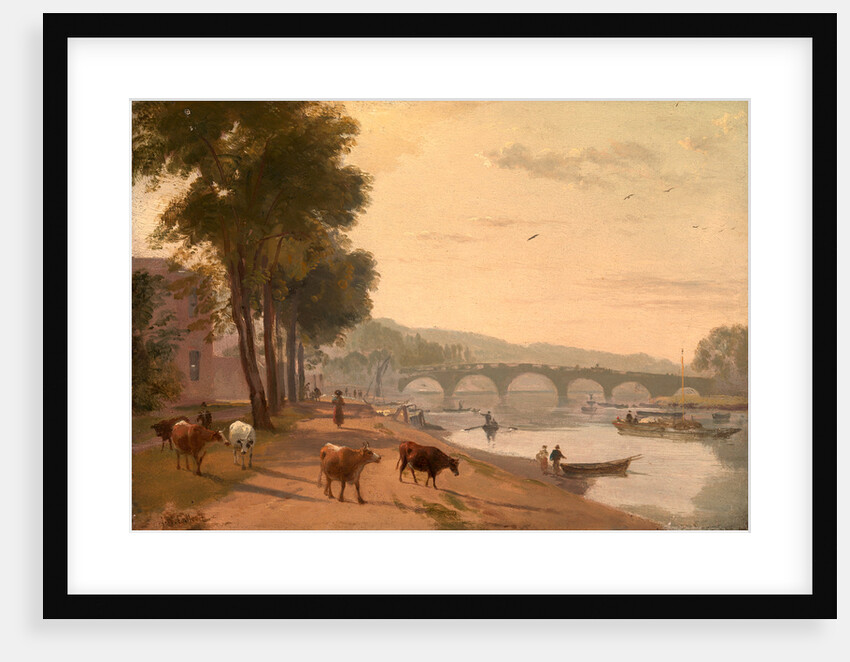 A View of Richmond Bridge, on the Thames, London by Sir Augustus Wall Callcott