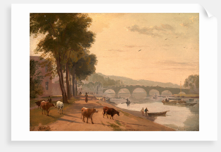 A View of Richmond Bridge, on the Thames, London by Sir Augustus Wall Callcott