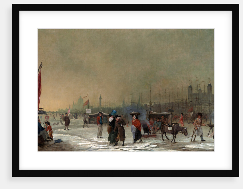 Frost on the Thames The Thames Frozen Over, near the Tower of London, London Samuel Collings by Samuel Collings