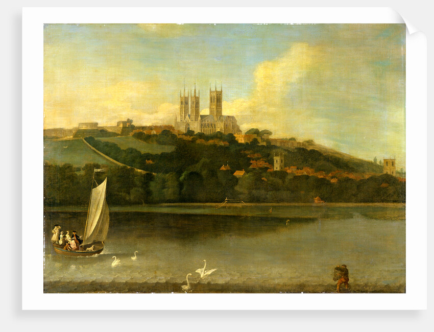 A View of the Cathedral and City of Lincoln from the River, Joseph Baker of Lincoln by Of Lincoln