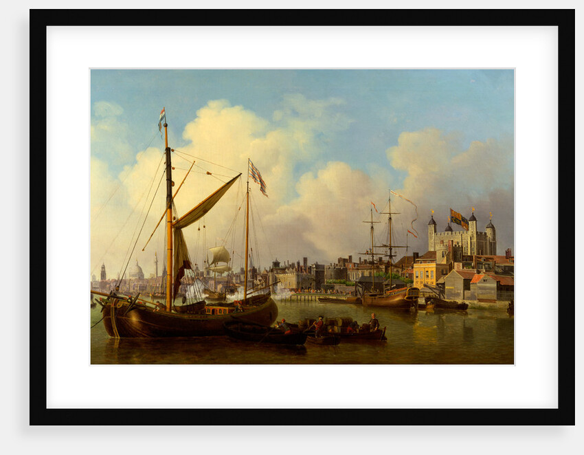 The Thames and the Tower of London Supposedly on the King's Birthday The Thames and the Tower of London by Samuel Scott