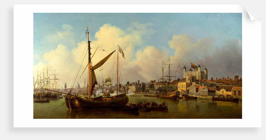 The Thames and the Tower of London Supposedly on the King's Birthday The Thames and the Tower of London by Samuel Scott