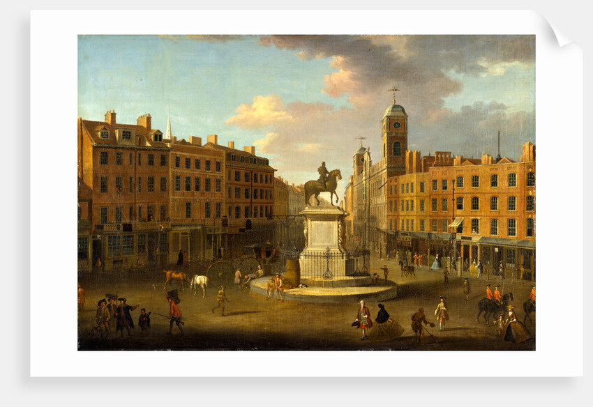 Charing Cross, with the Statue of King Charles I and Northumberland House, London, Joseph Nickolls by Joseph Nickolls