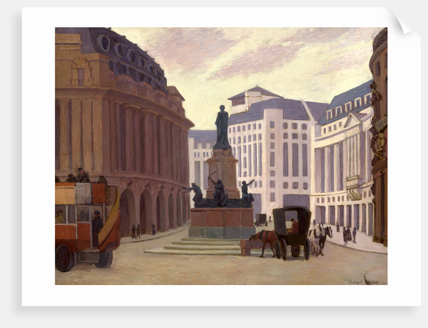 Aldwych, London Back of canvas and back of stretcher stamped 'Bevan' by Robert Polhill Bevan