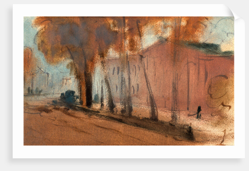London, Building with Trees Study for Chelsea Embankment by Anonymous