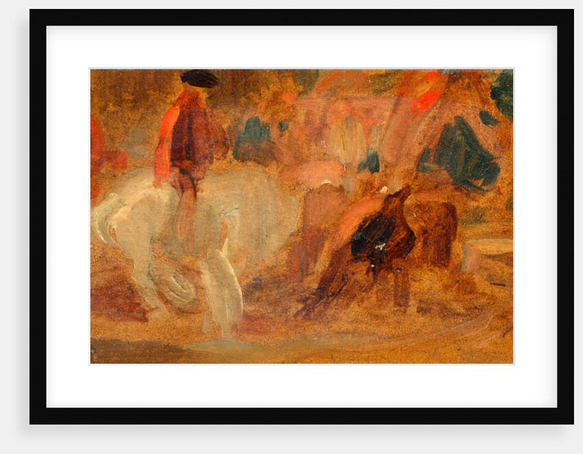 Man on a White Horse by Anonymous