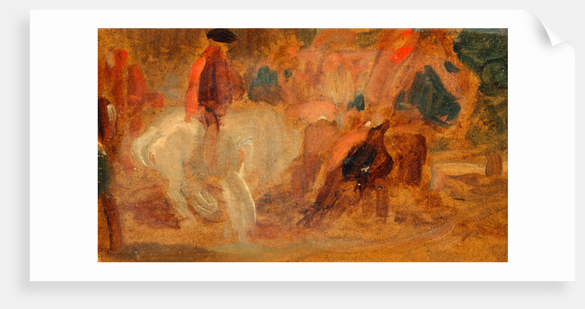 Man on a White Horse by Anonymous