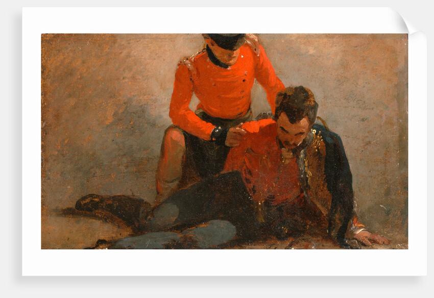 A Highlander, Black Watch attending a General of Hussars, possibly Lord Uxbridge by George Jones