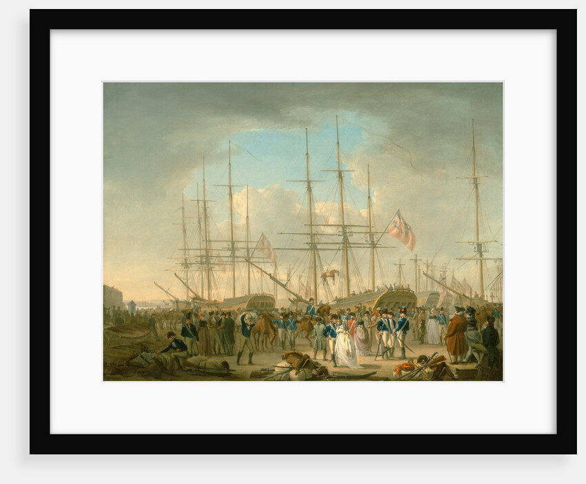 Hussars Embarking at Deptford, Kent by William Anderson
