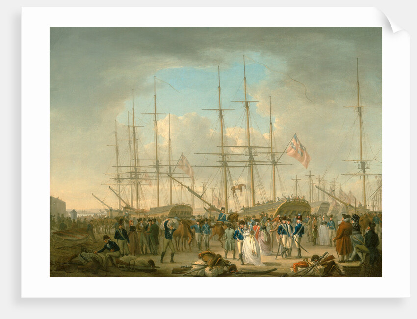 Hussars Embarking at Deptford, Kent by William Anderson