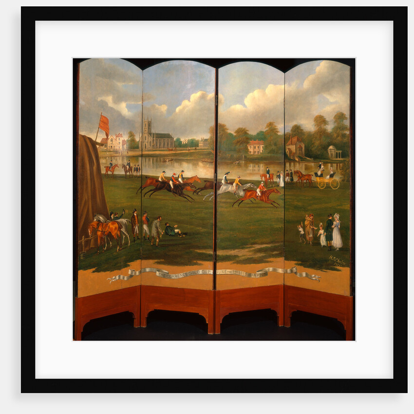 The Clarence Gold Cup at Hampton, London by Henry Bernard Chalon