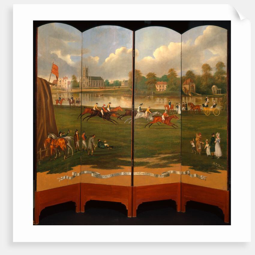 The Clarence Gold Cup at Hampton, London by Henry Bernard Chalon