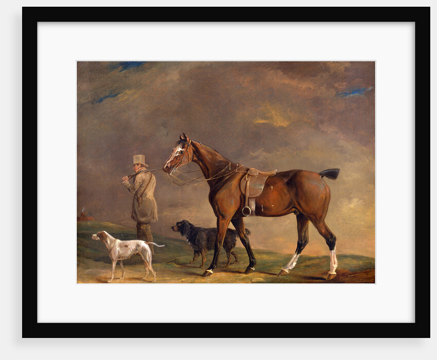 A Sportsman with Shooting Pony and Gun Dogs by Edwin W. Cooper of Beccles