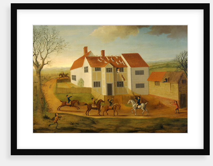 John Sidey and his Hounds at a Farmhouse near Hadleigh, Suffolk by James Dunthorne