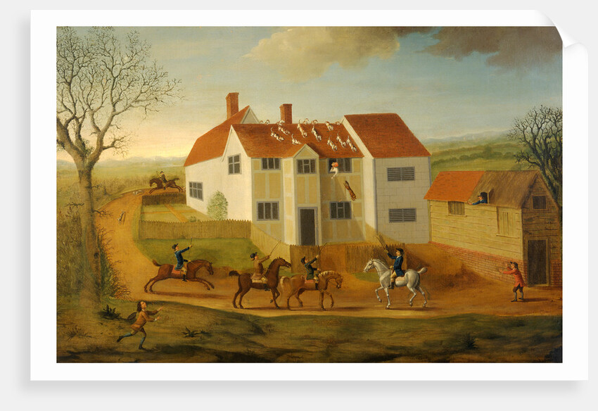 John Sidey and his Hounds at a Farmhouse near Hadleigh, Suffolk by James Dunthorne