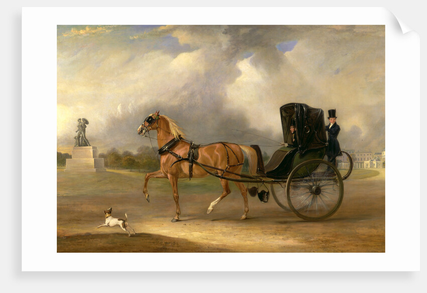 William Massey-Stanley driving his Cabriolet in Hyde Park by John Ferneley