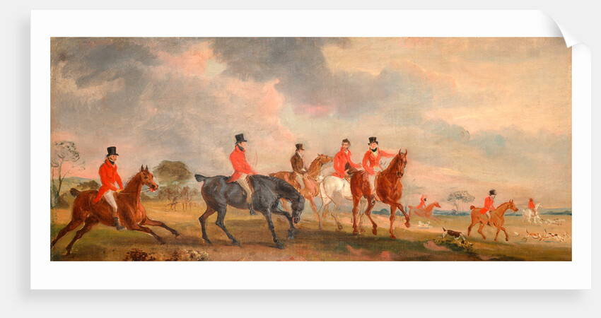 The Quorn Hunt: a Sketch of the Artist and his Friends Moving Off by John Ferneley