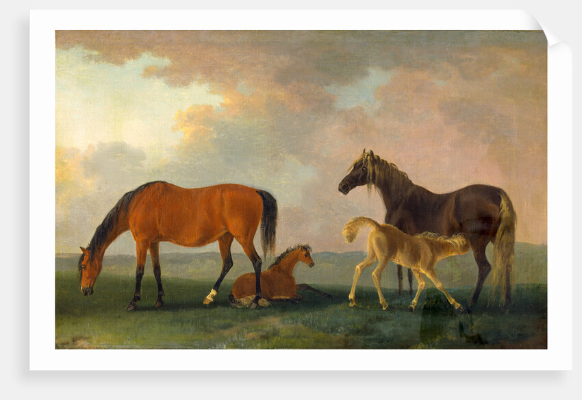 Mares and Foals, facing left by Sawrey Gilpin