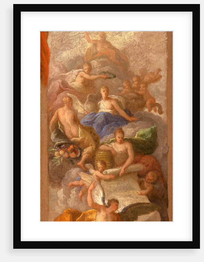 A Sketch of Gratitude Crowned by Peace, with Other Allegorical Figures of Industry, Fame and Plenty by Sir James Thornhill