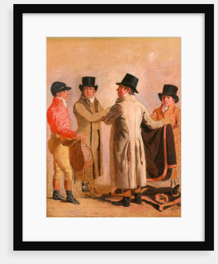 The Jockey Frank Buckle, the Owner-Breeder John Wastell, his Trainer Robert Robson, and a Stable-lad Frank Buckle by Benjamin Marshall