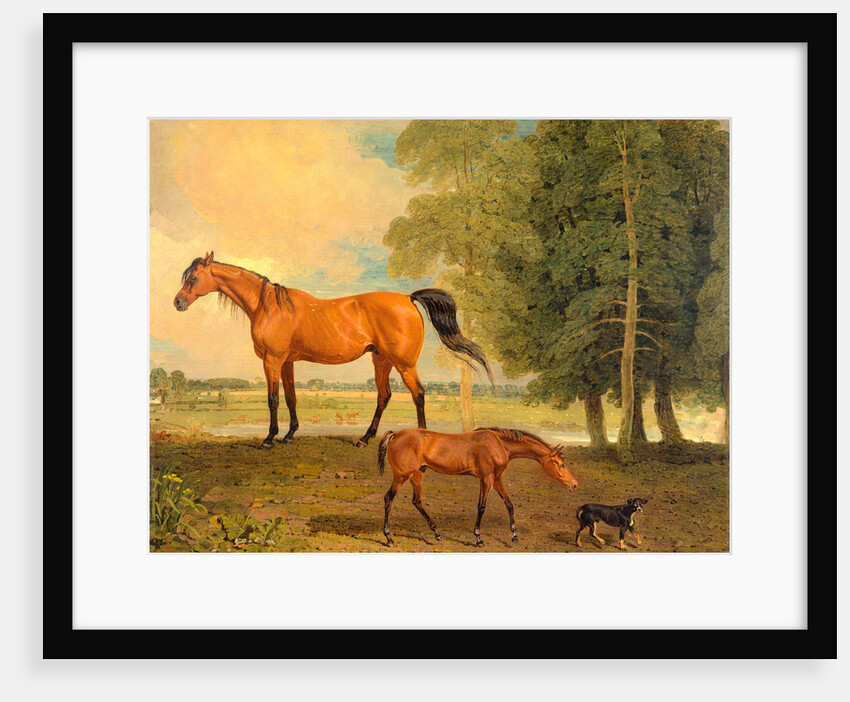 Broodmare with Foal, and a Terrier by Benjamin Marshall