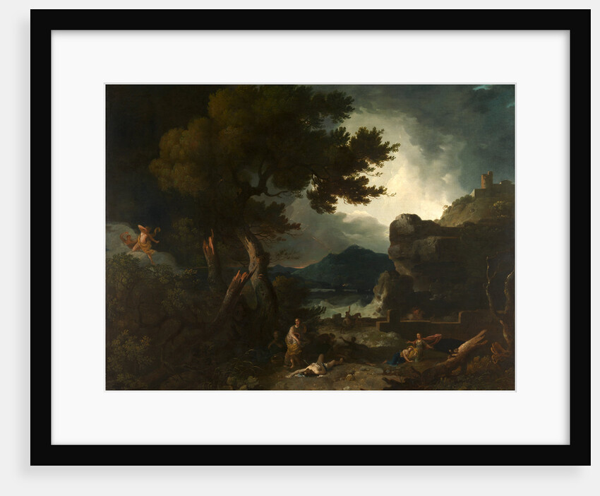 The Destruction of the Children of Niobe A large landskip with the story of Niobe by Richard Wilson