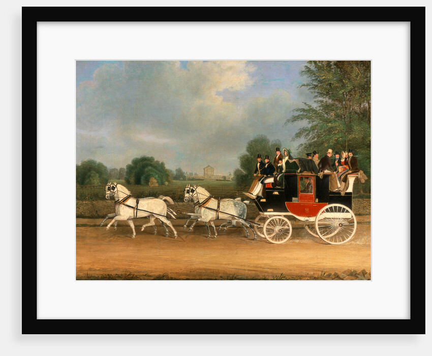 The London-Faringdon Coach passing Buckland House, Berkshire by James Pollard