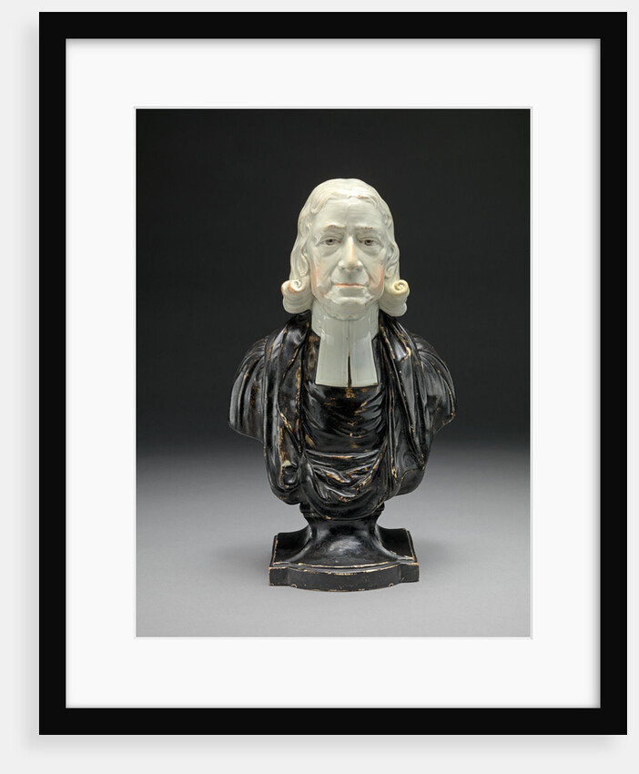 Ceramic Bust of the Reverend John Wesley by Anonymous