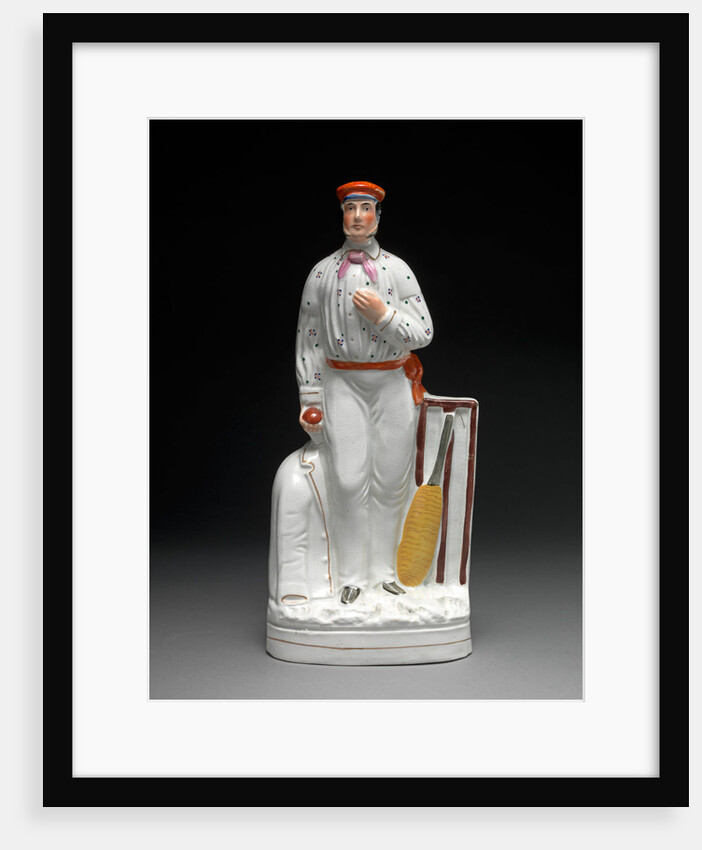 Ceramic, Cricketers - a pair by Anonymous