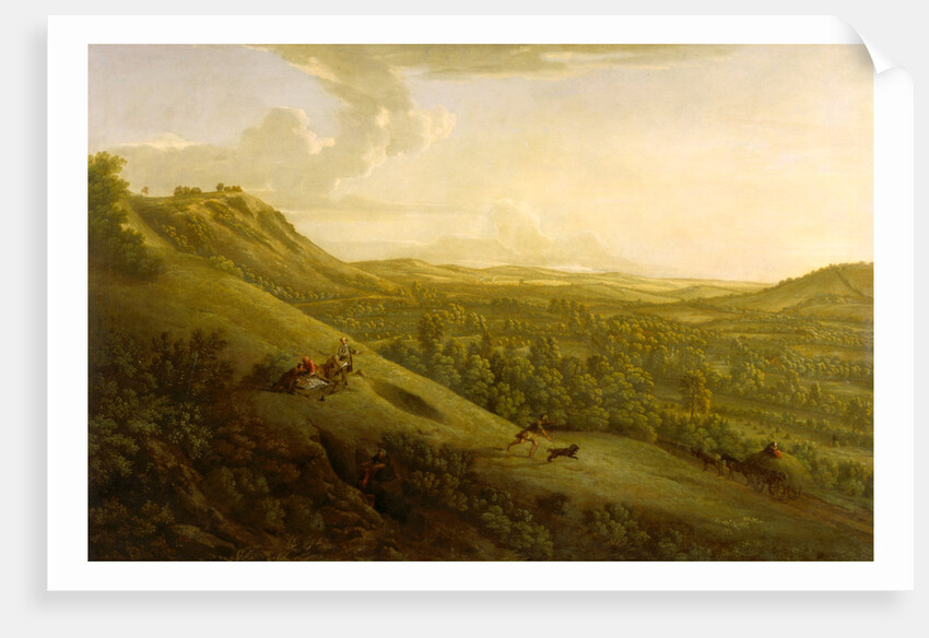 Box Hill, Surrey, with Dorking in the distance Box Hill by George Lambert