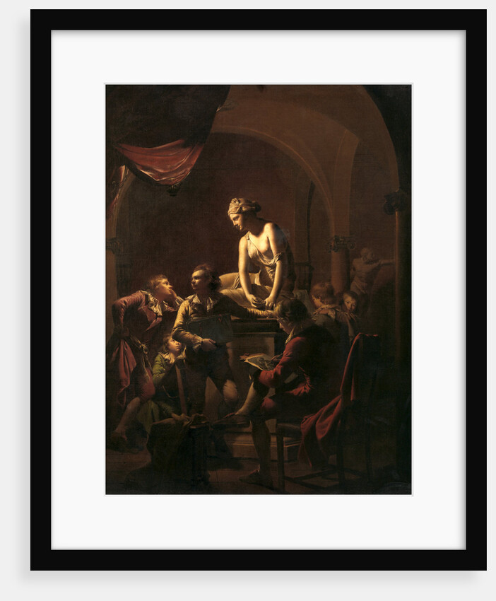 Academy by Lamplight by Joseph Wright of Derby
