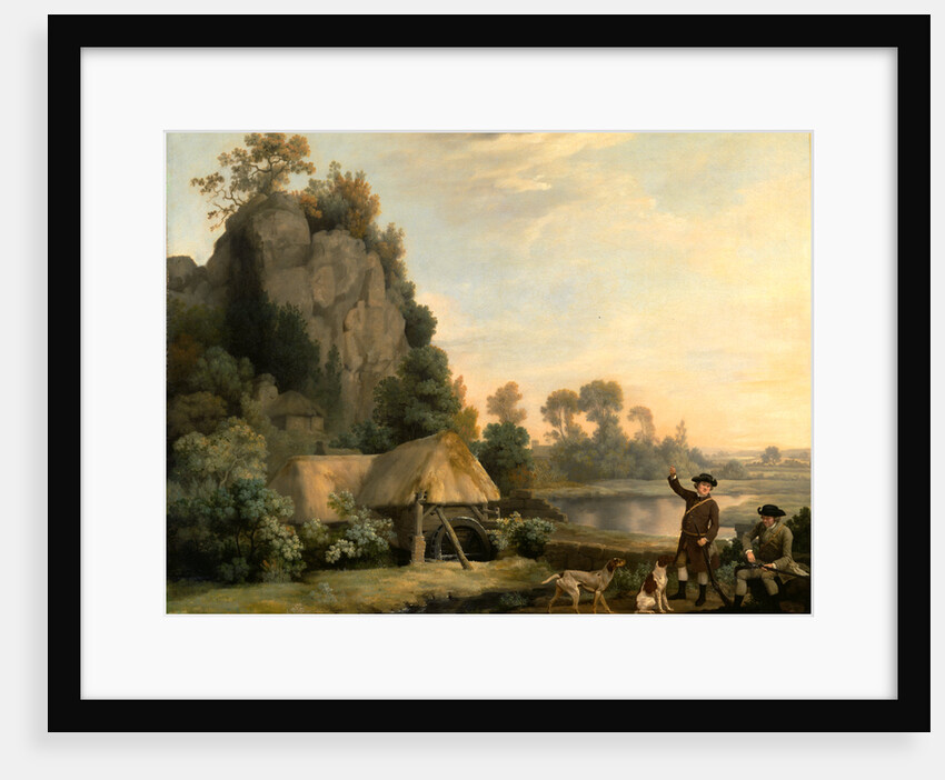 Two Gentlemen Going a Shooting, with a View of Creswell Crags, Taken on the Spot by George Stubbs