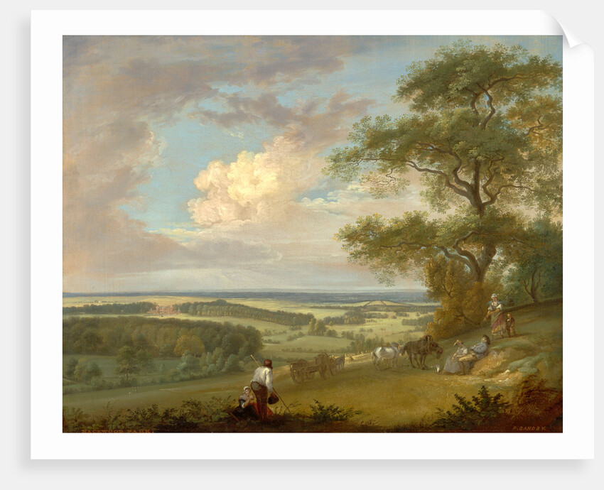 Hackwood Park, Hampshire South-East view of Hackwood, the seat of His Grace the Duke of Bolton by Paul Sandby