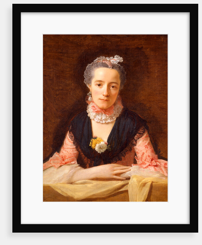 Lady in a Pink Silk Dress by Allan Ramsay