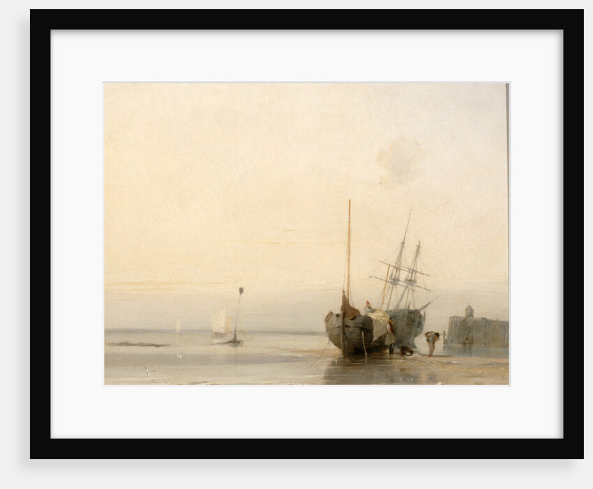 Calais Jetty, France by Richard Parkes Bonington