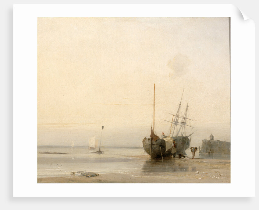 Calais Jetty, France by Richard Parkes Bonington
