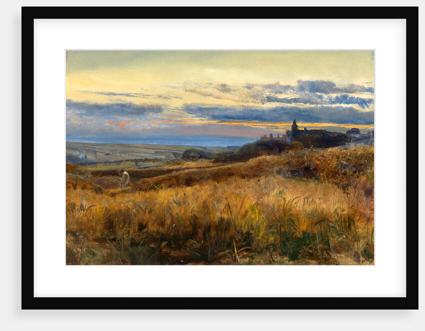 Cornfield at sunset by John William Inchbold