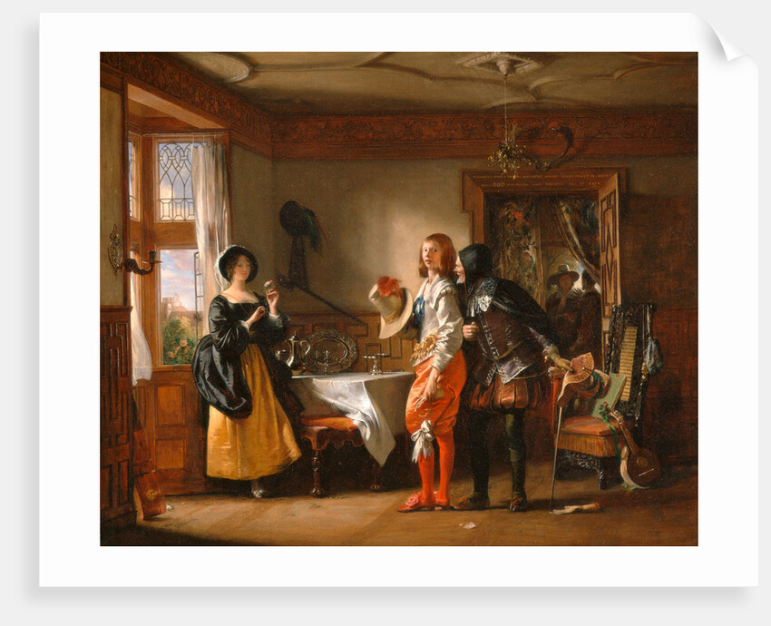 Slender, with the Assistance of Shallow, Courting Anne Page by Charles Robert Leslie