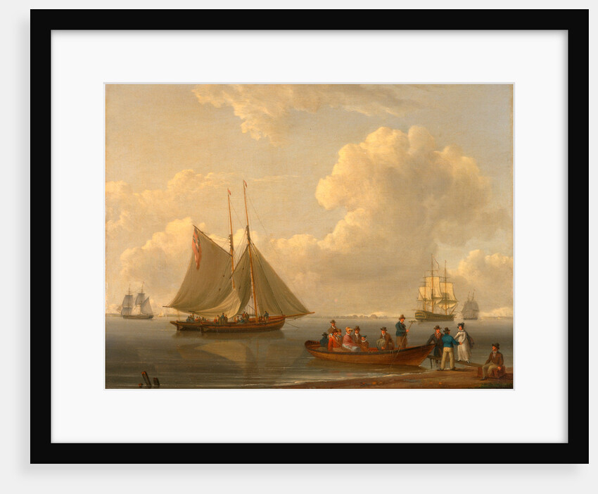 A Wherry Taking Passengers out to Two Anchored Packets by William Anderson