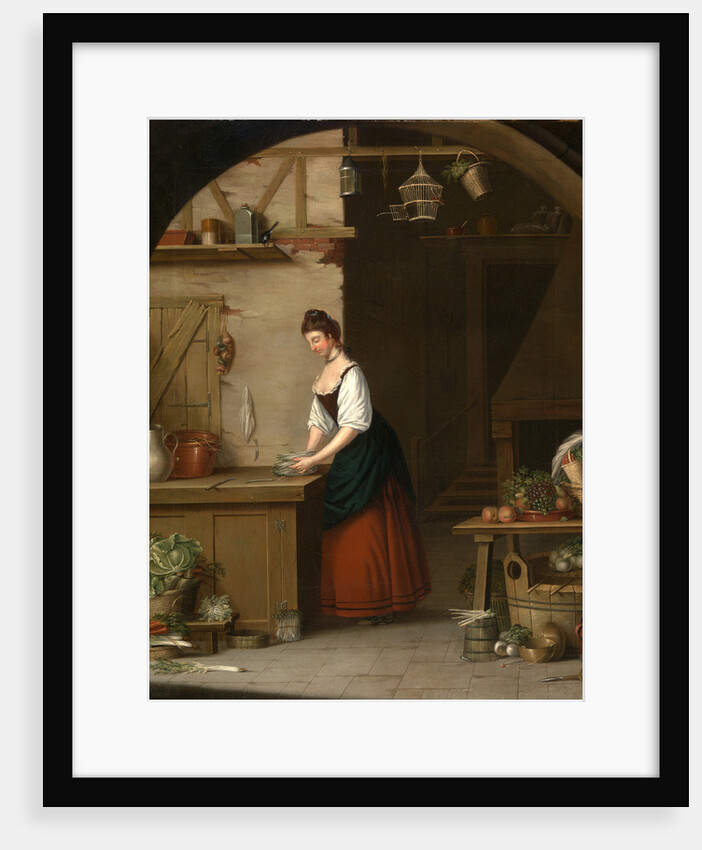 Girl Bundling Asparagus A girl bundling asparagus for market, John Atkinson by John Atkinson