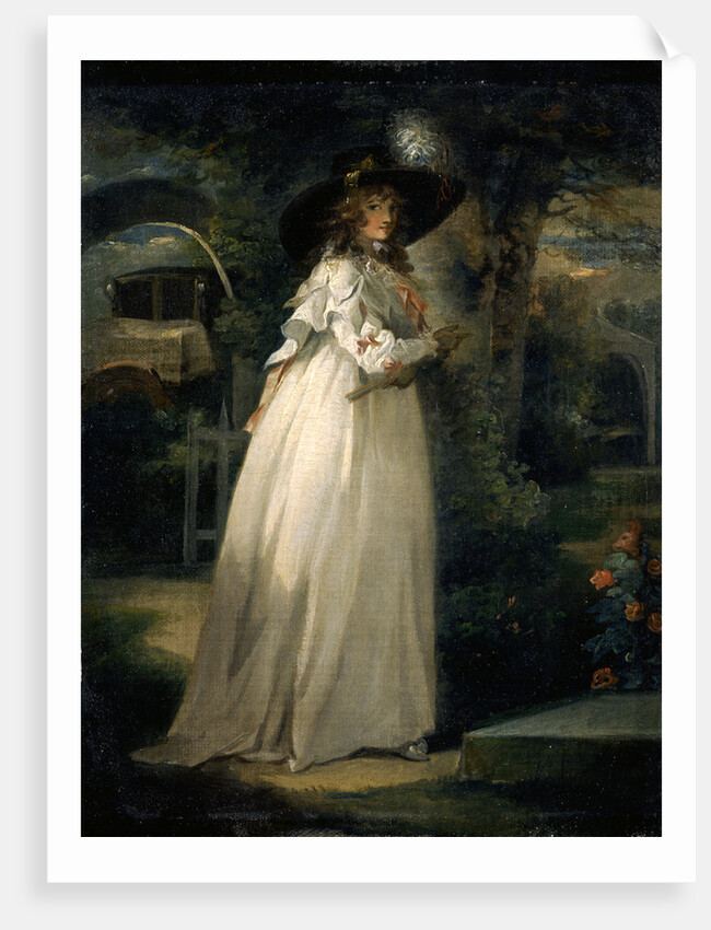 Portrait of a Girl in a Garden Variety by George Morland