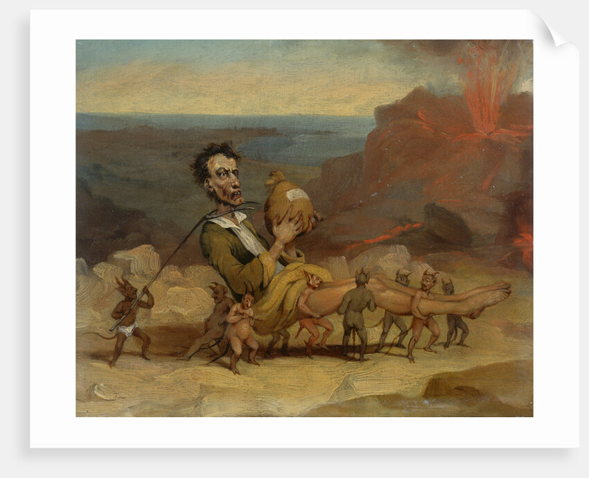 A Caricature of Edward Bulwer Lytton by Hablot Knight Browne 'Phiz'