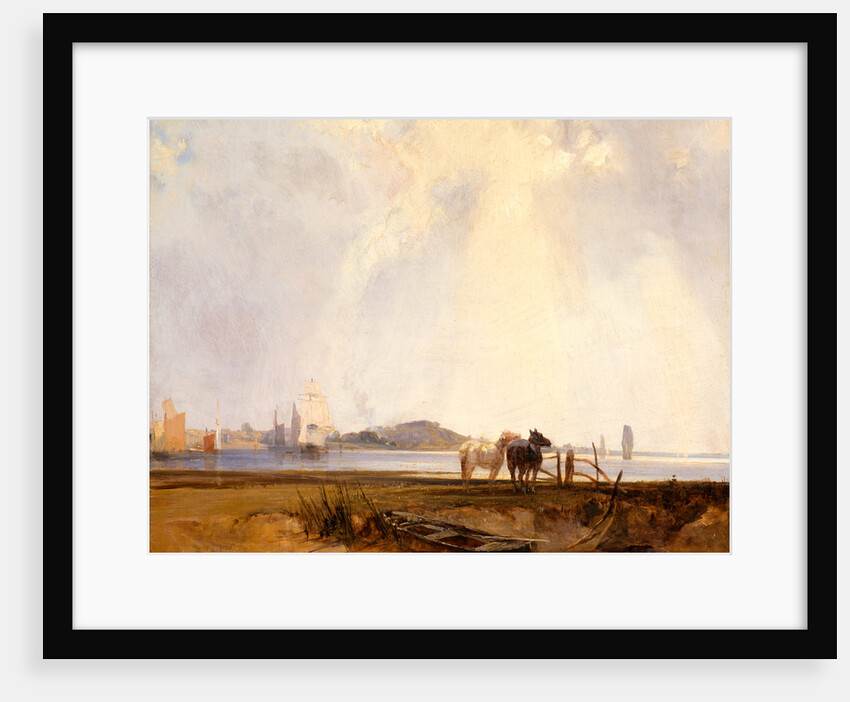 Landscape near Quilleboeuf, France by Richard Parkes Bonington