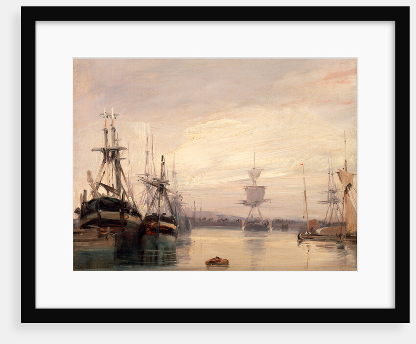 French harbor scene by Anonymous