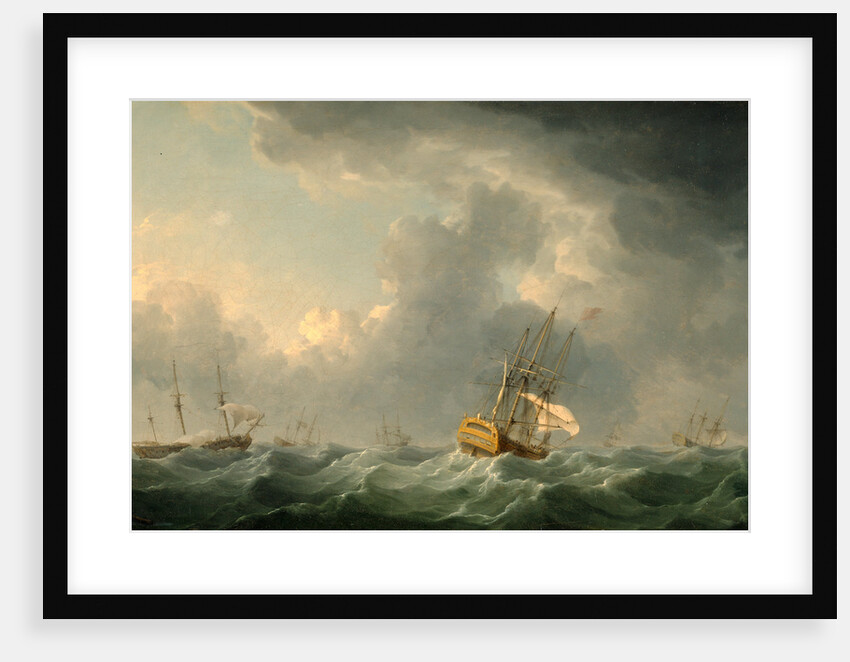 English Ships Running before a Gale by Charles Brooking