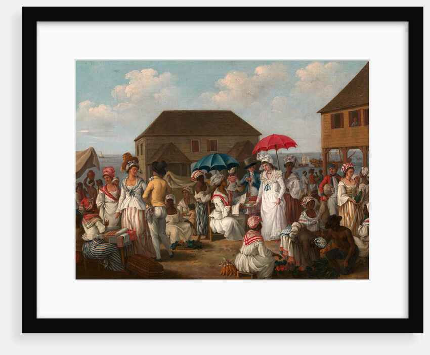 Linen Market, Dominica Linen Day, Roseau, Dominica - A Market Scene, c.1780 by Agostino Brunias