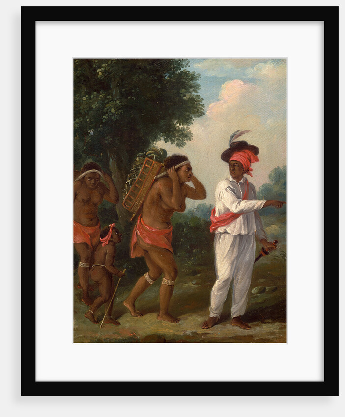 West Indian Man of Color, Directing Two Carib Women with a Child by Agostino Brunias